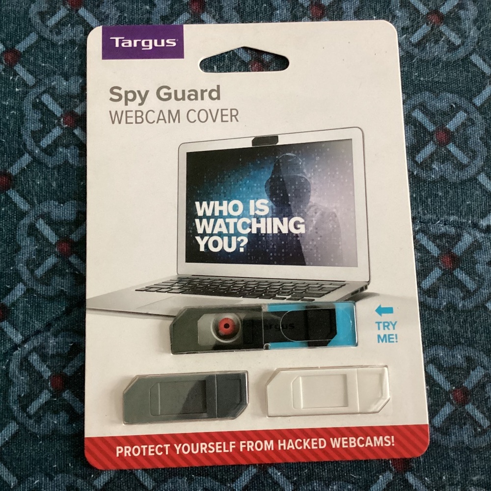 Targus Spy Guard Webcam Cover 3 Pieces Black, Gray, White New